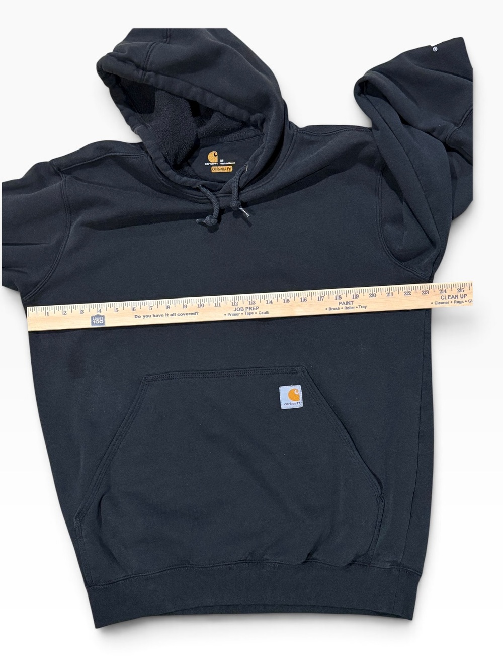 Carhartt Black Drawstring Hoodie Men's Medium - Picture 8 of 9